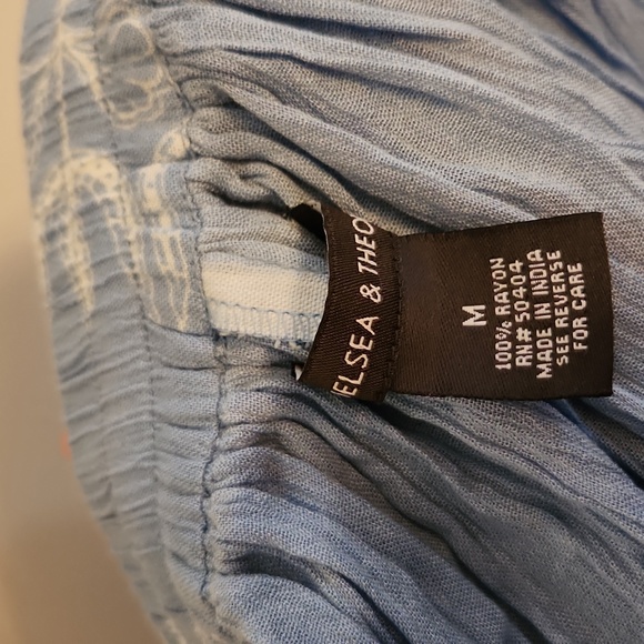 Chelsea & Thedore Bohemian Dusty Blue Maxi Skirt - Picture 5 of 7